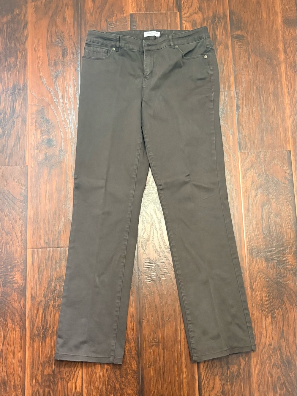 Coldwater Creek Natural Fit Brown Straight Leg Pants Size 10